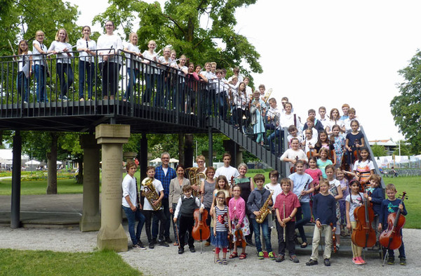 Auftritt der Musikschule auf der Landesgartenschau in Öhringen 2016