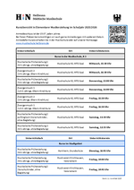 Kurse der musikalischen Früherziehung im Schuljahr 2025_2026