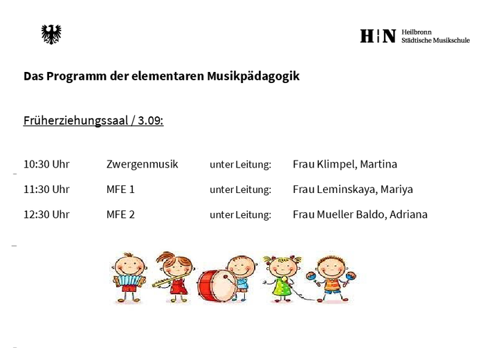 Früherziehungskurse am Tag der offenen Tür