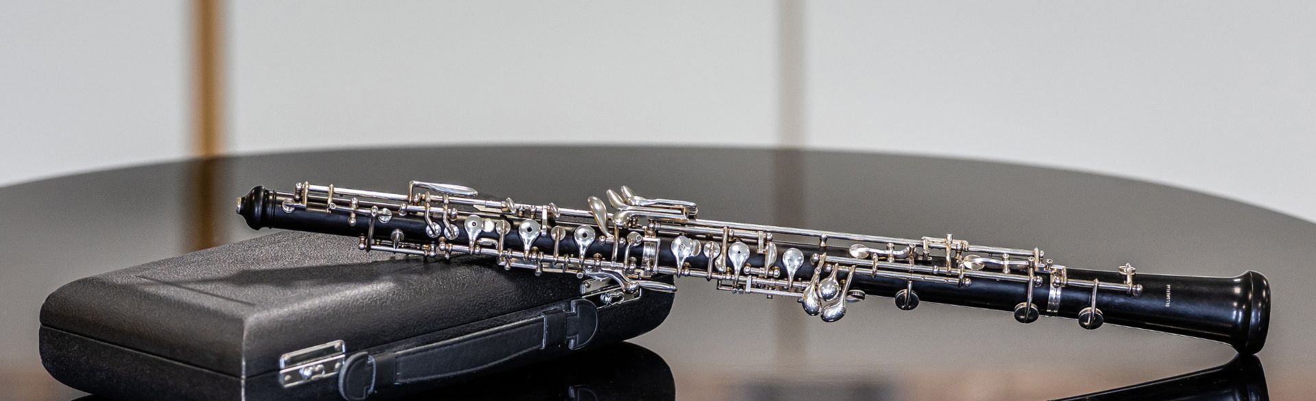 Man sieht eine Oboe