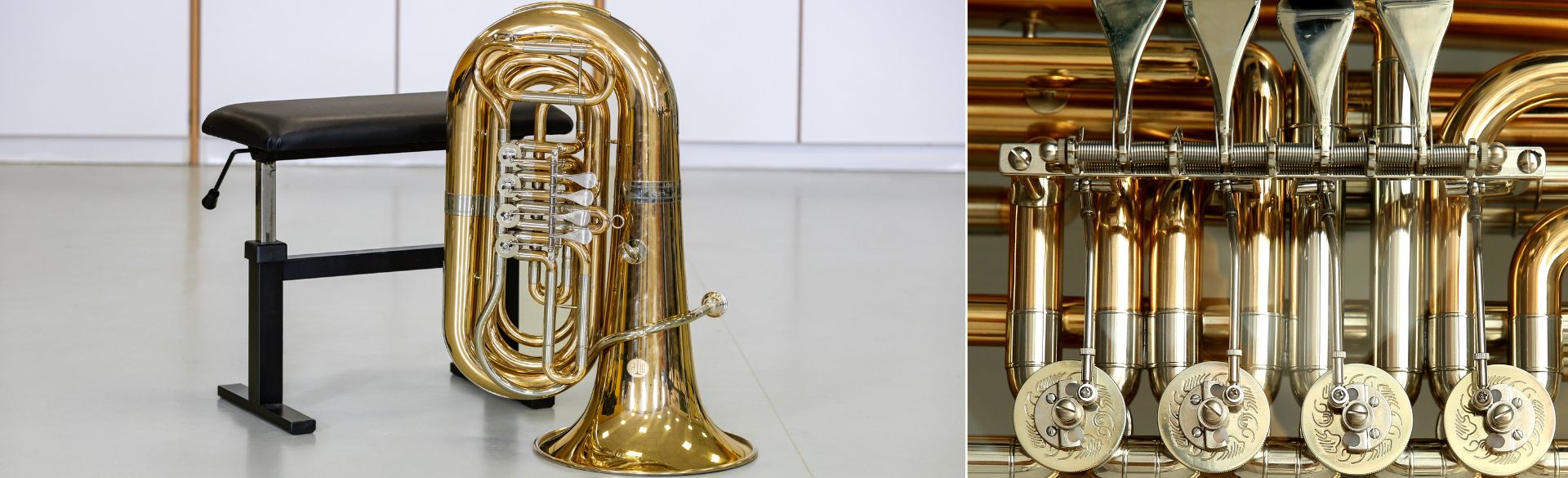 Man sieht eine Tuba