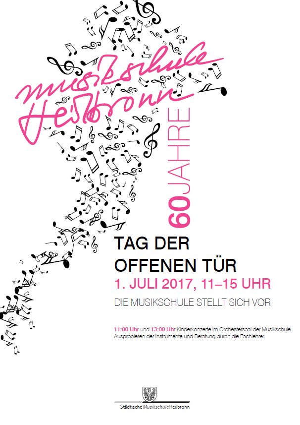 Plakat zum Tag der offenen Tür am 1. Juli