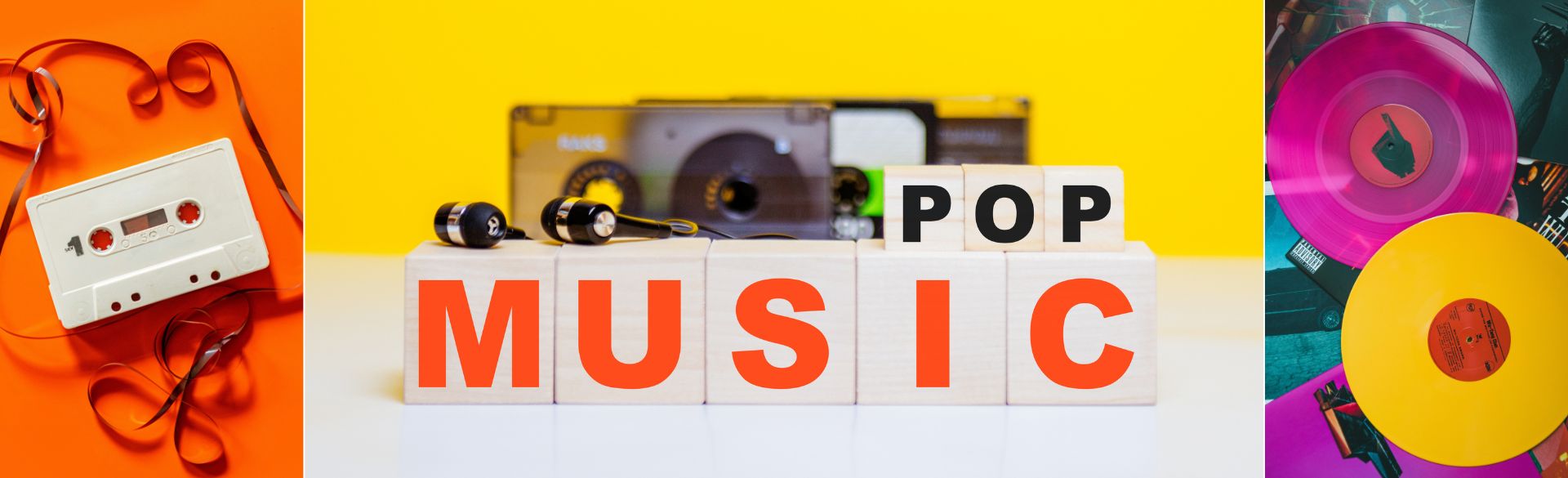 Man sieht verschiedene Symbol für Popmusik